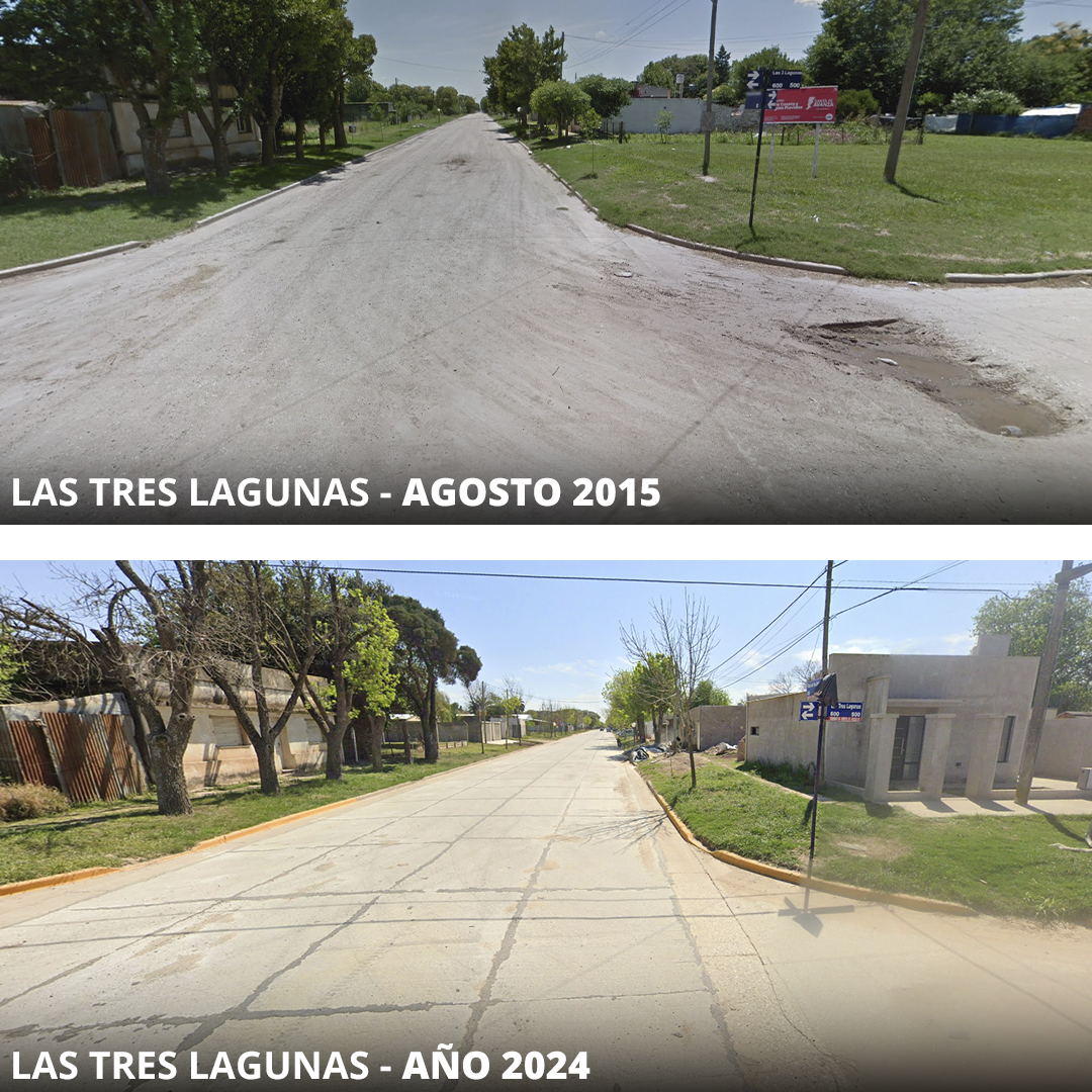 Las Tres Lagunas 1 comparativa 2015 - 2024