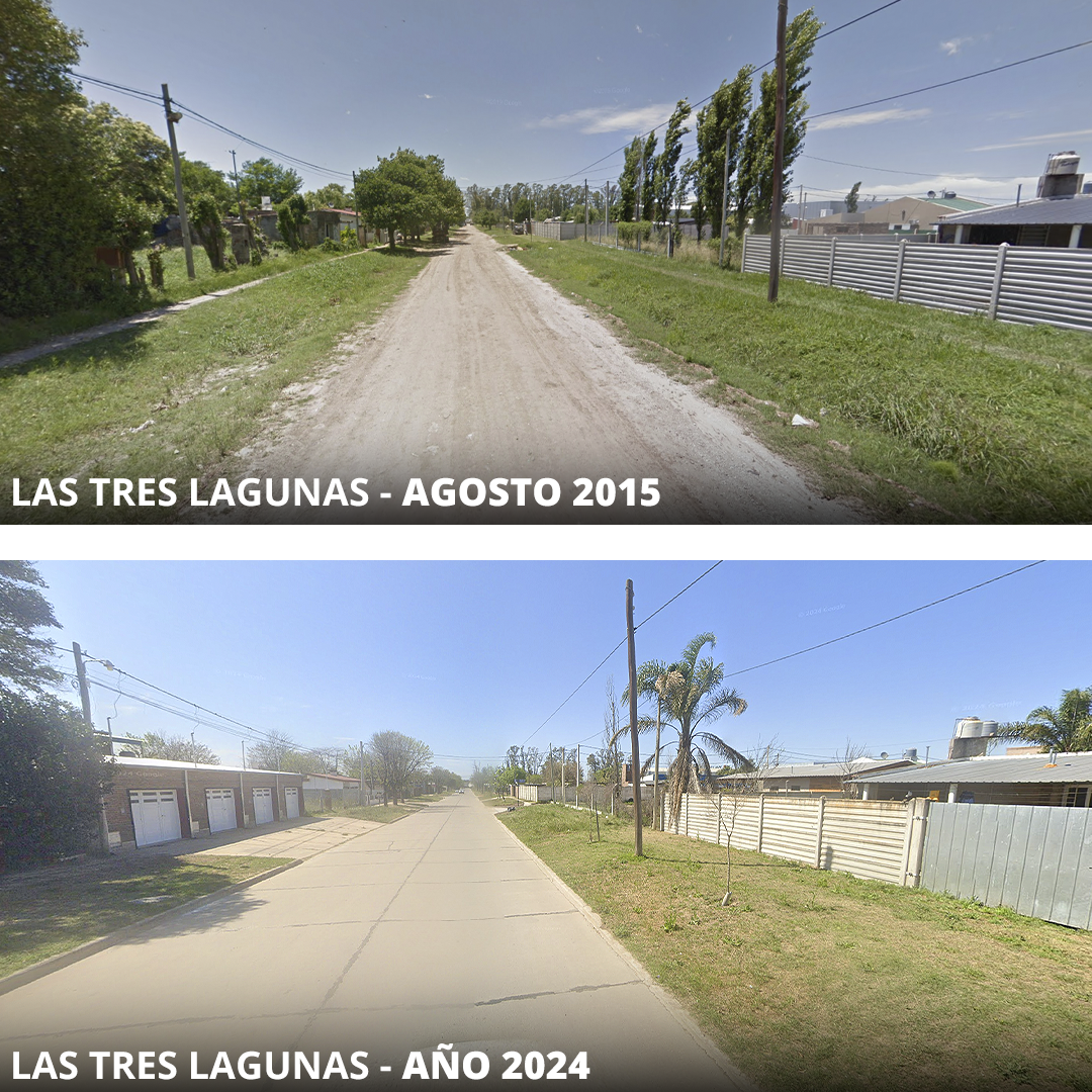 Las Tres Lagunas 2 comparativa 2015 - 2024