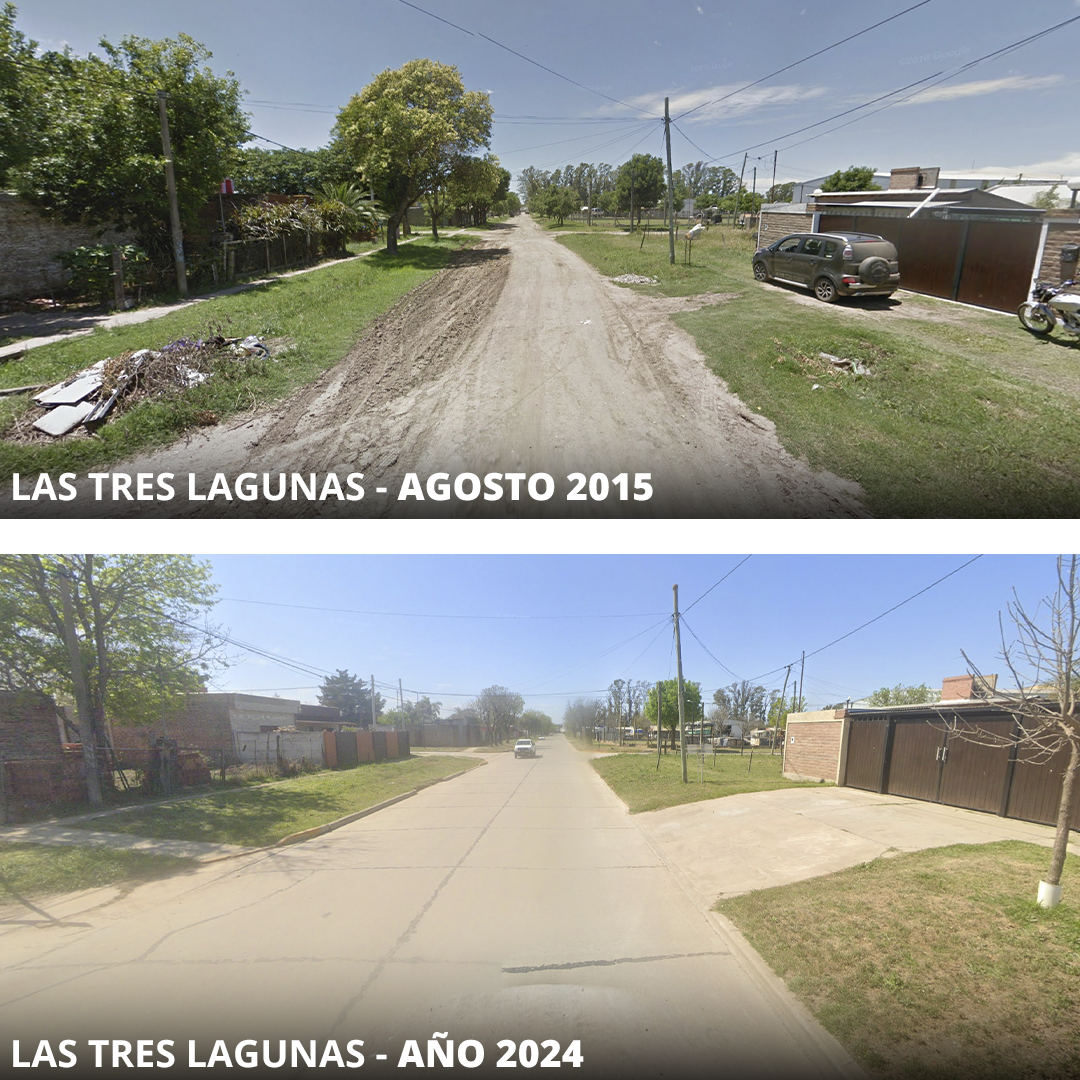 Las Tres Lagunas 4 comparativa 2015 - 2024